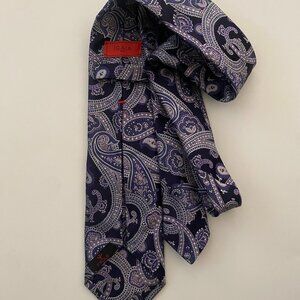 ISAIA SEVEN FOLD SILK TIE 60X3.25" WIDE.